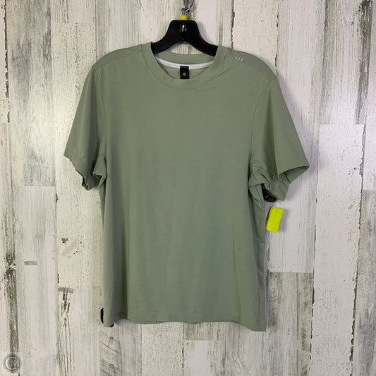 Athletic Top Short Sleeve By Lululemon In Green, Size: Xs