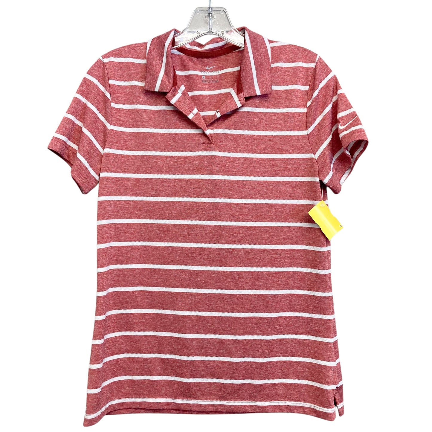 Athletic Top Ss By Nike Apparel In Red & White, Size:M