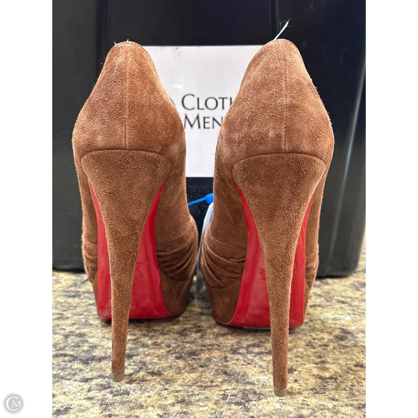 Shoes Heels Stiletto By Christian Louboutin In Tan, Size: 41