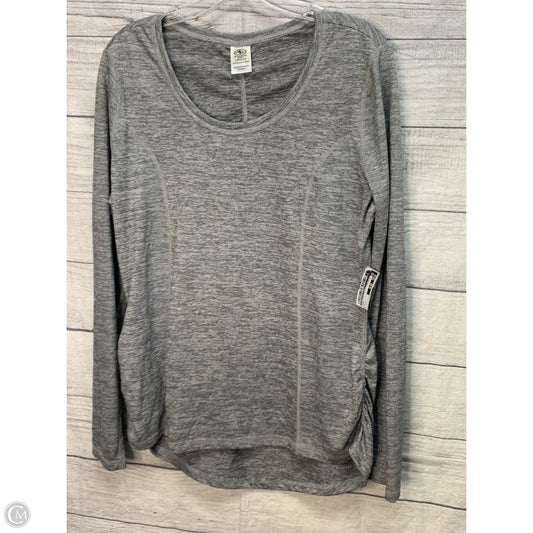 Athletic Top Long Sleeve Crewneck By Athletic Works In Grey, Size: L