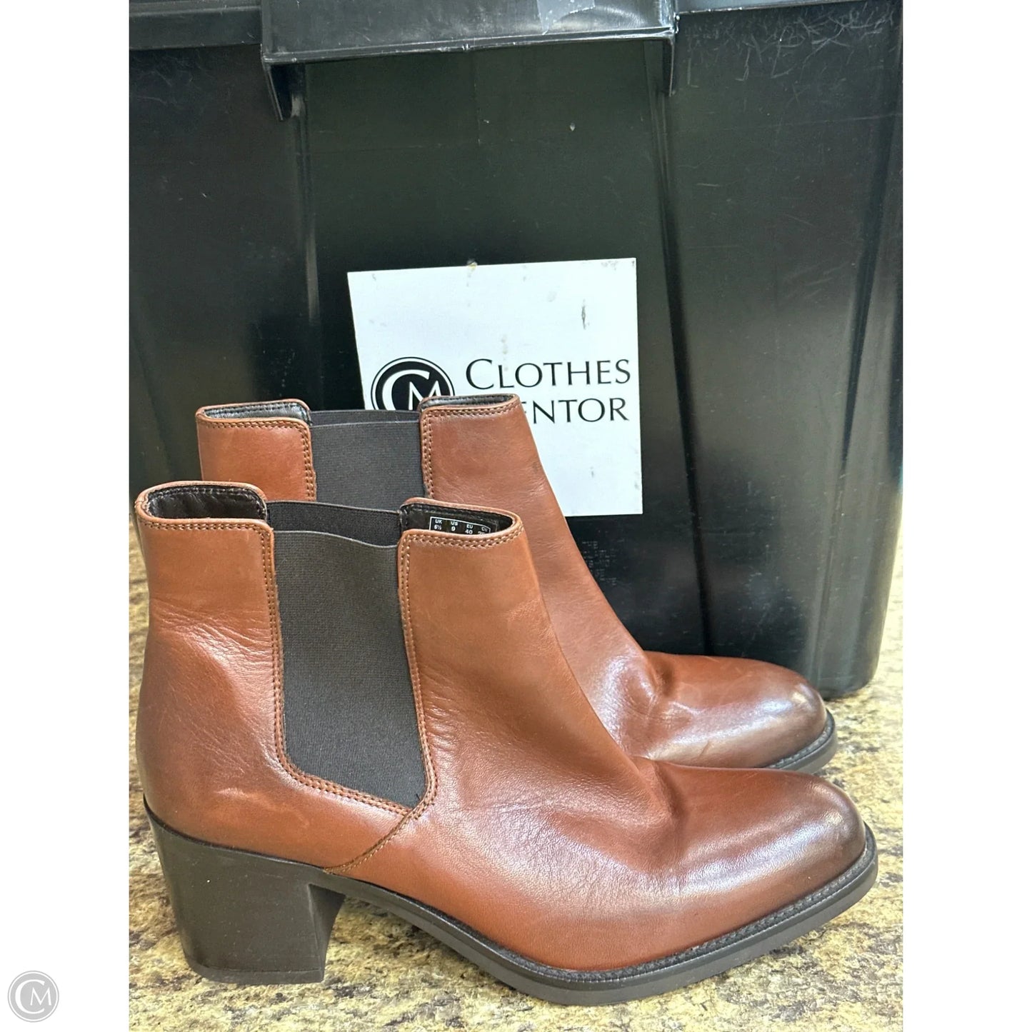 Boots Mid-calf Flats By Clarks In Brown, Size: 9