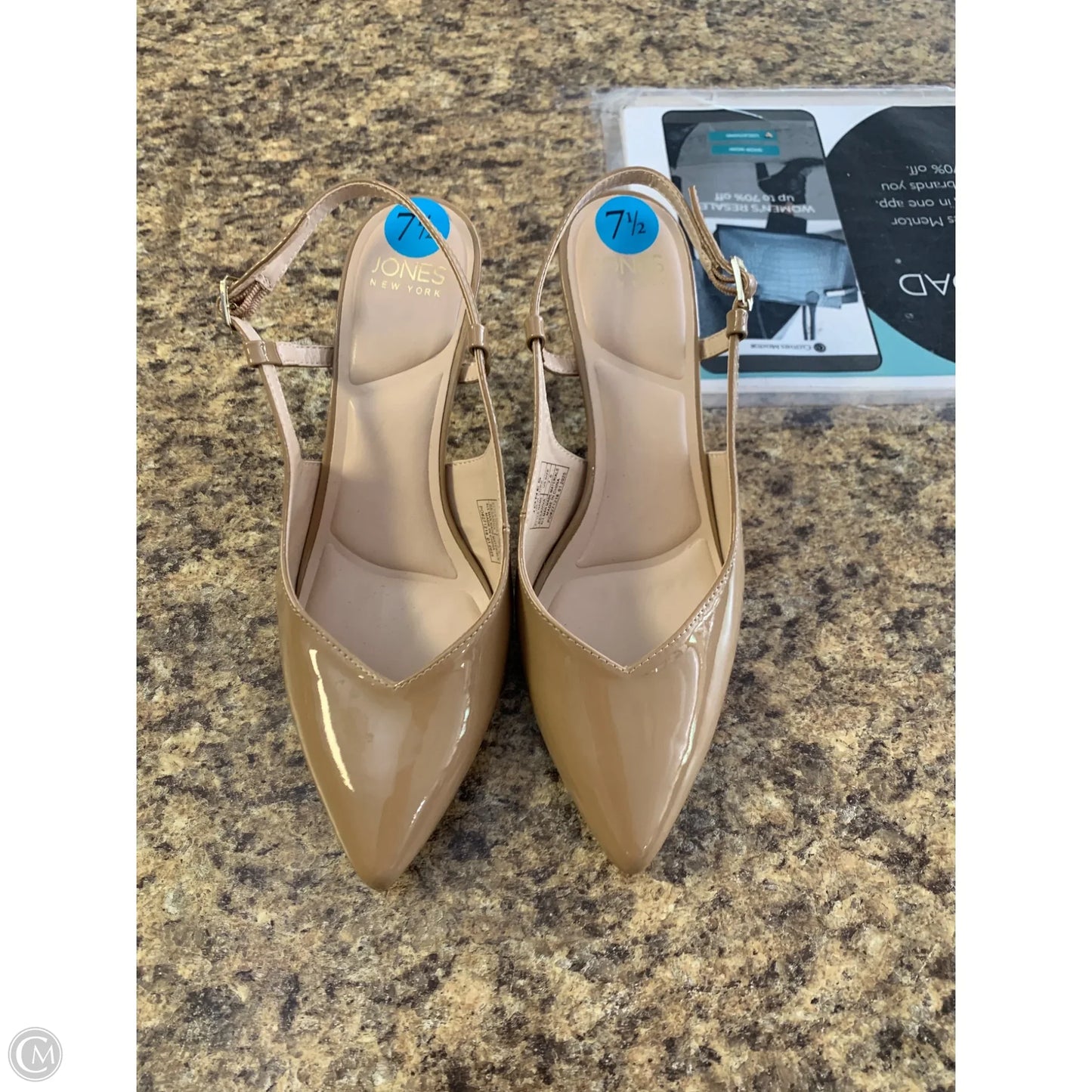 Shoes Heels Kitten By Jones New York In Tan, Size: 7.5