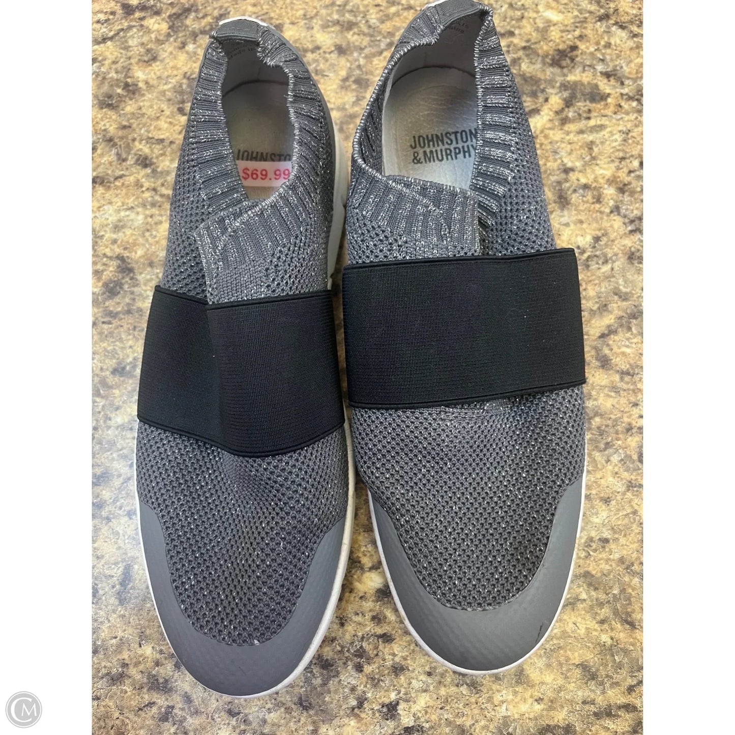 Shoes Athletic By Johnston & Murphy In Black & Grey, Size: 7