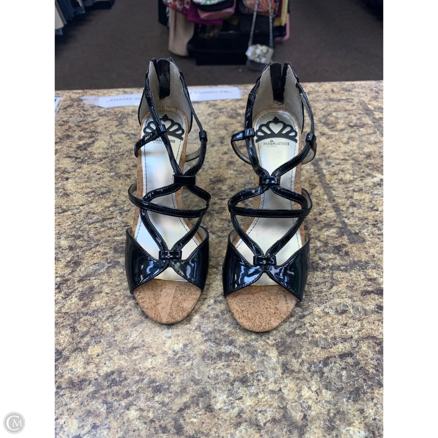 Shoes Heels Kitten By Fergalicious In Black, Size: 7