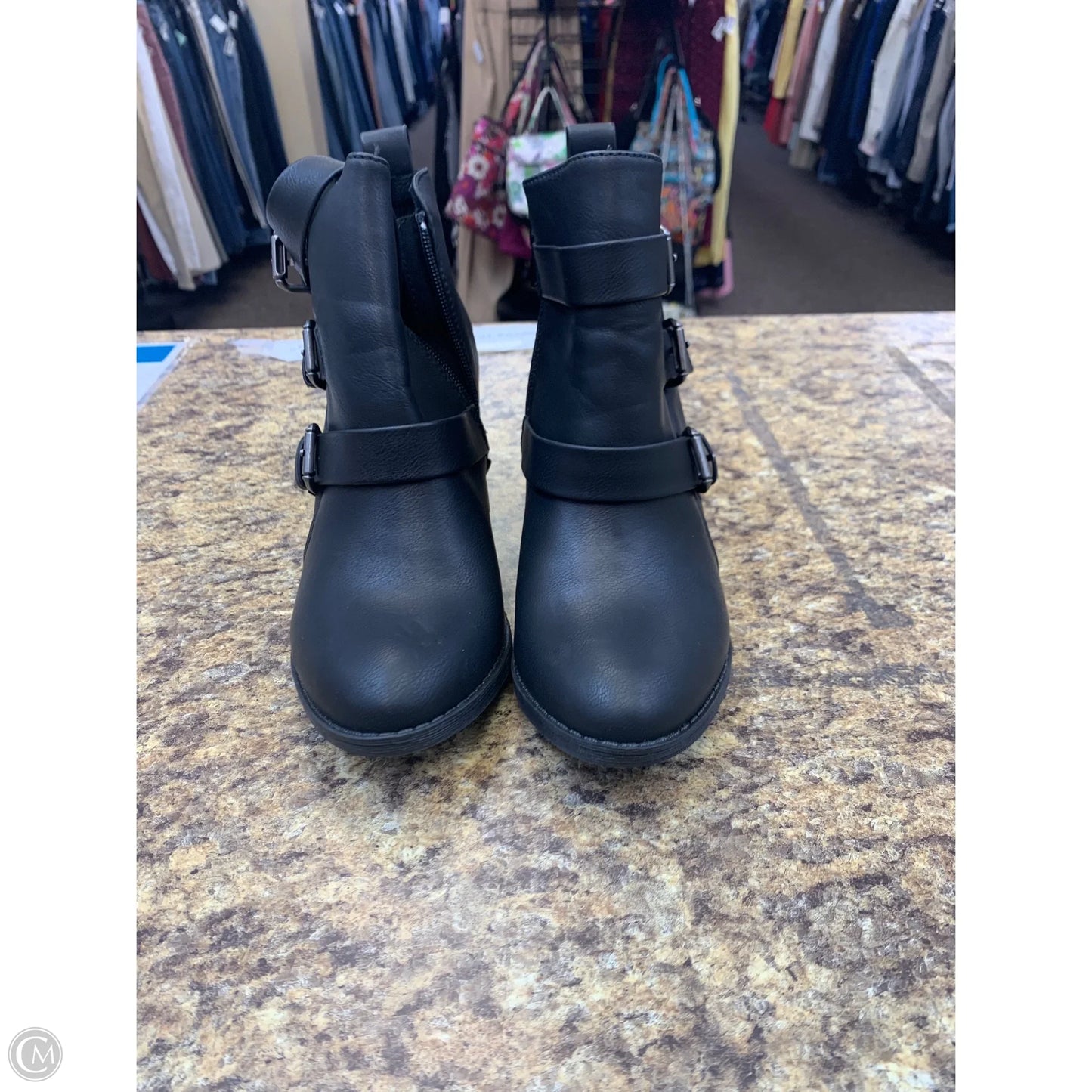 Boots Ankle Heels By Blowfish In Black, Size: 7