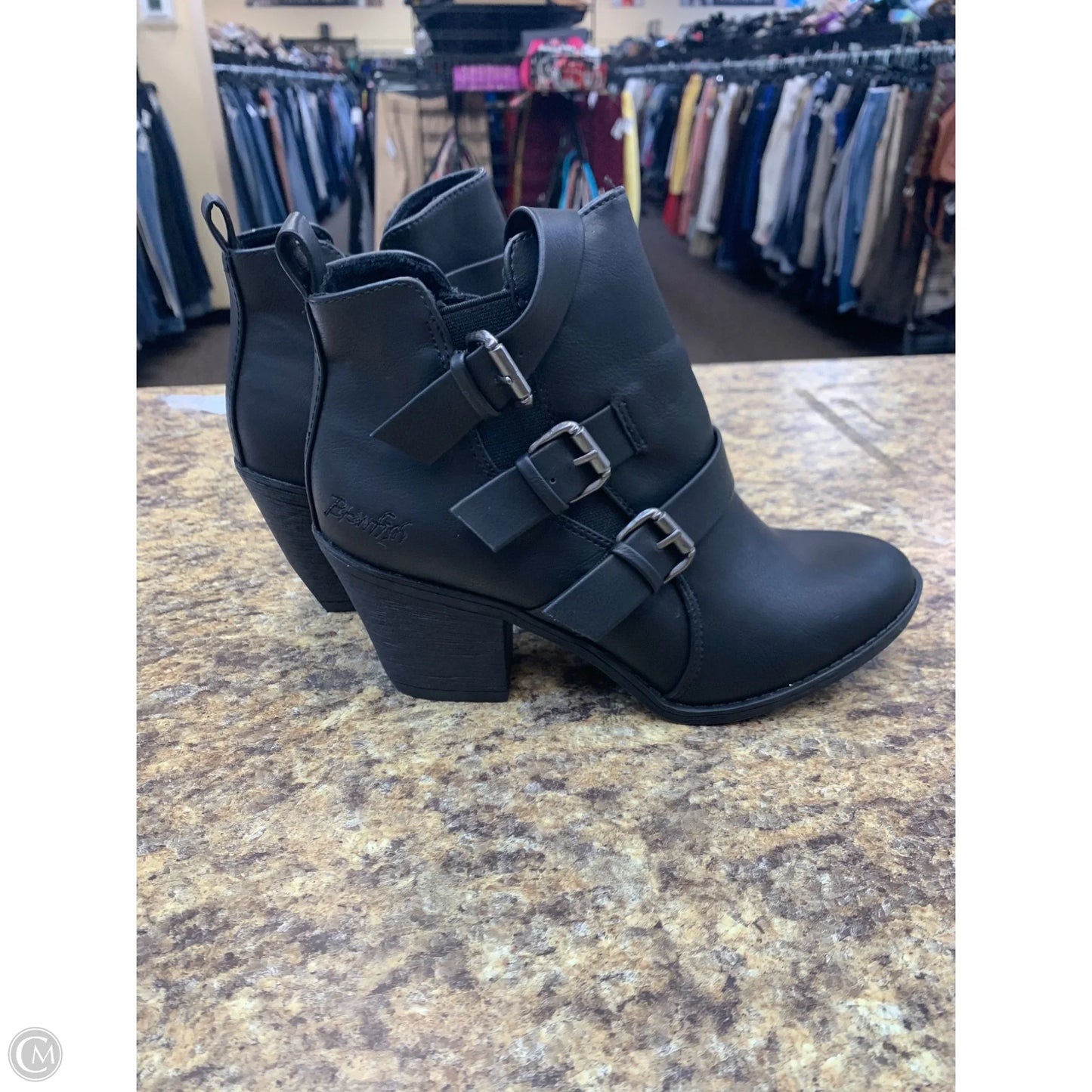 Boots Ankle Heels By Blowfish In Black, Size: 7