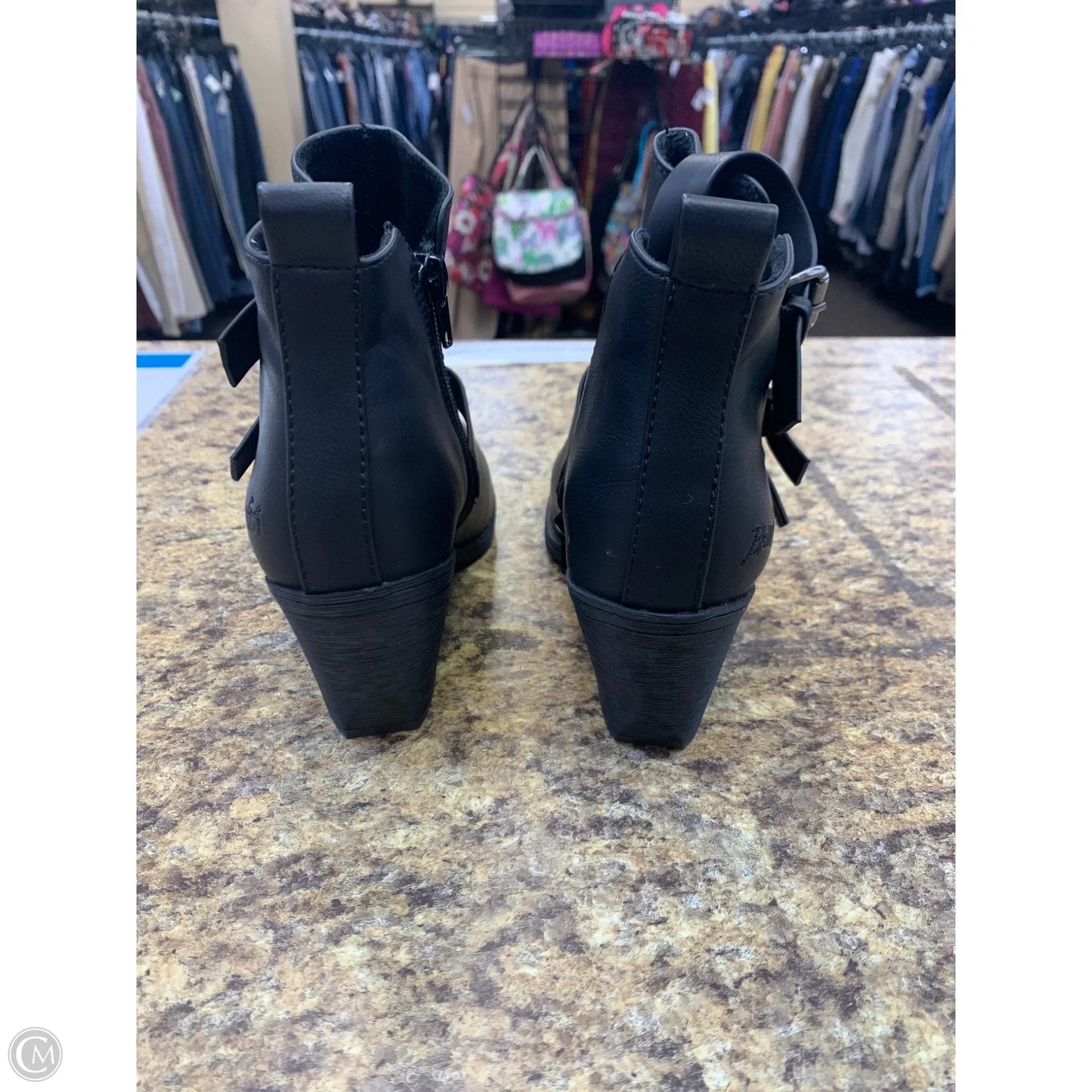 Boots Ankle Heels By Blowfish In Black, Size: 7