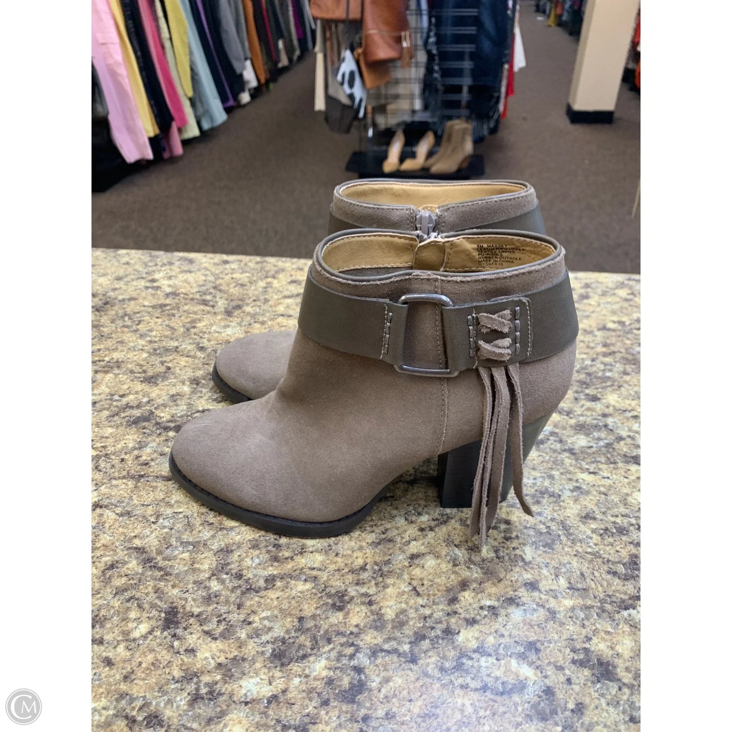 Boots Mid-calf Heels By Kensie In Taupe, Size: 8