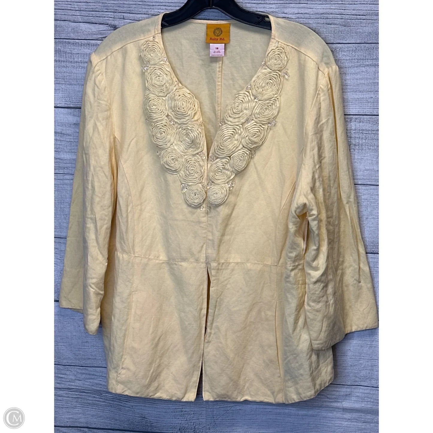 Blazer By Ruby Rd In Yellow, Size: 18
