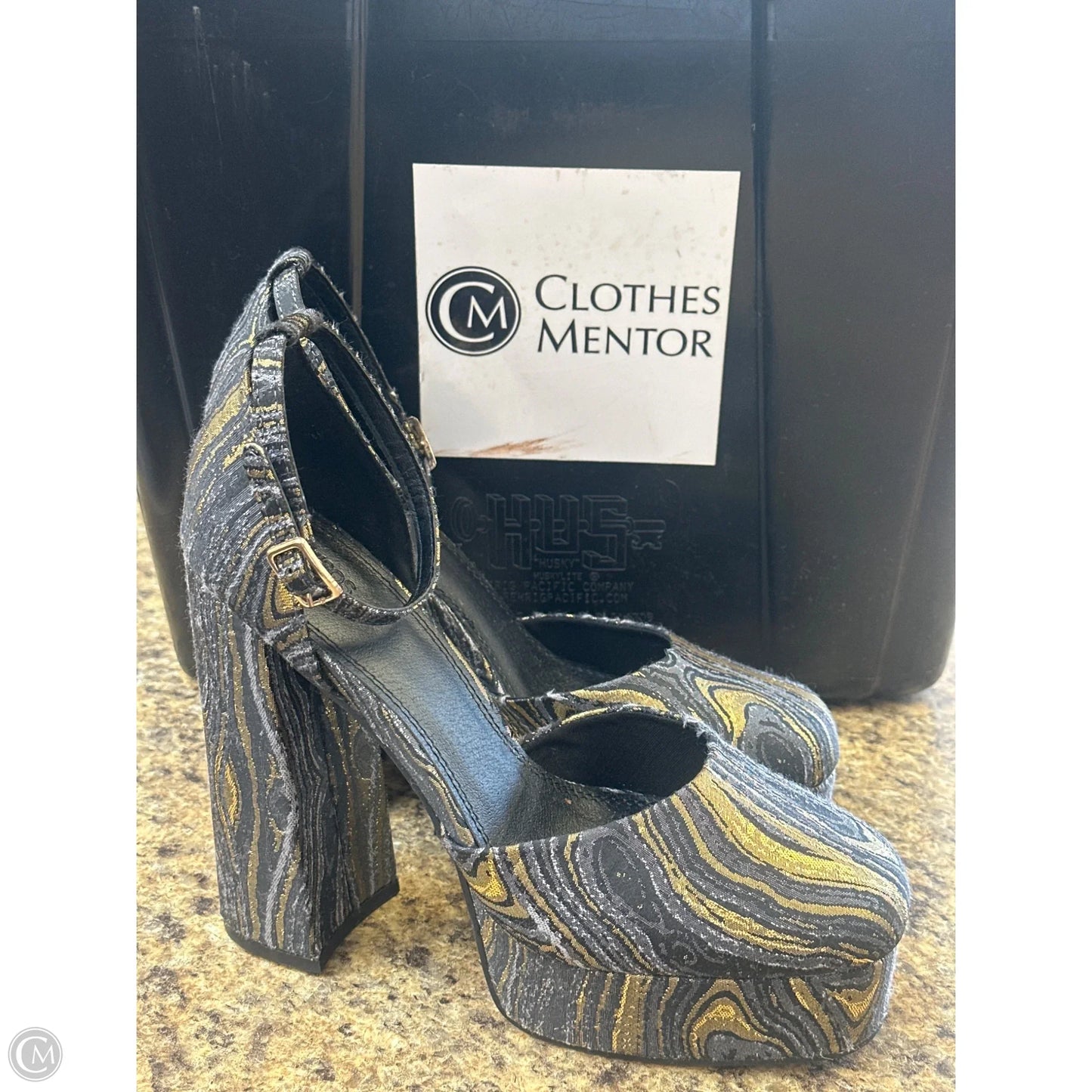 Shoes Heels Block By Asos In Navy, Size: 10