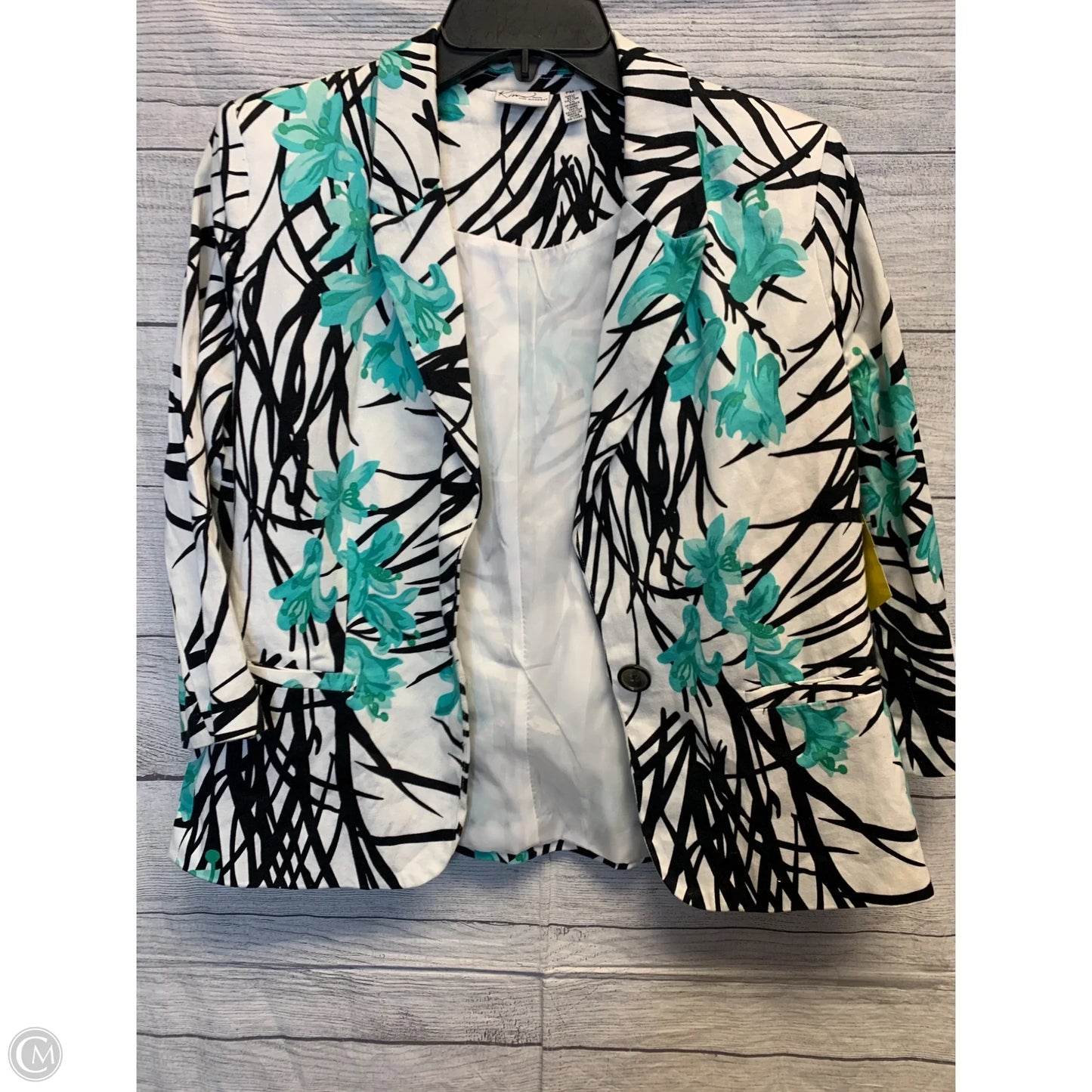 Blazer By Kim Rogers In Black & White, Size: Mp