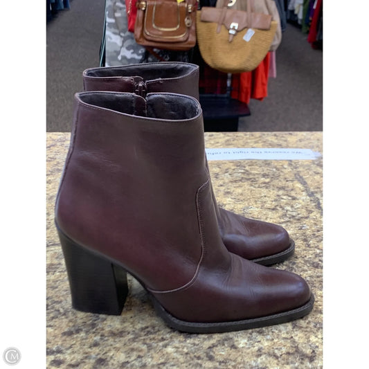 Boots Mid-calf Heels By Nine West In Brown, Size: 8.5