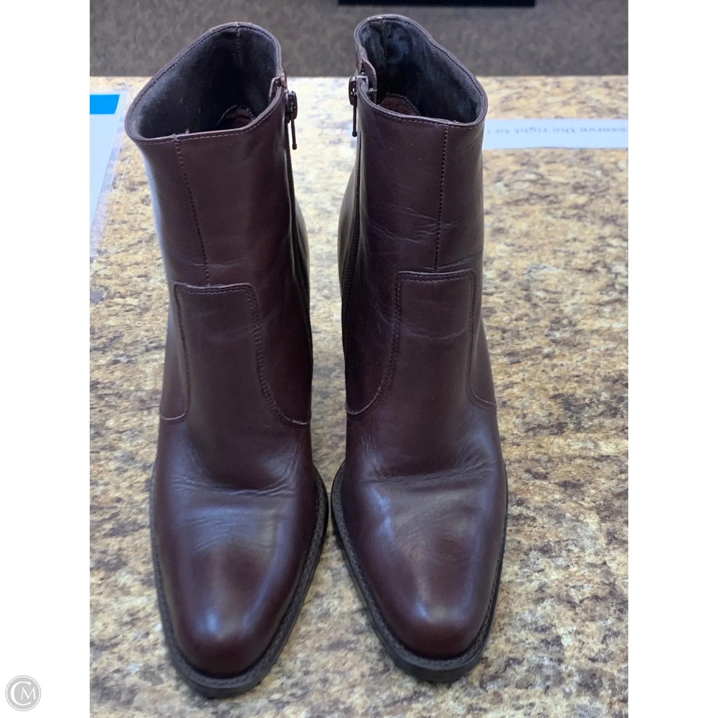 Boots Mid-calf Heels By Nine West In Brown, Size: 8.5