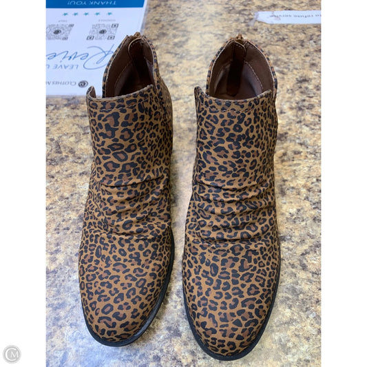 Boots Ankle Heels By Kim Rogers In Animal Print, Size: 8.5