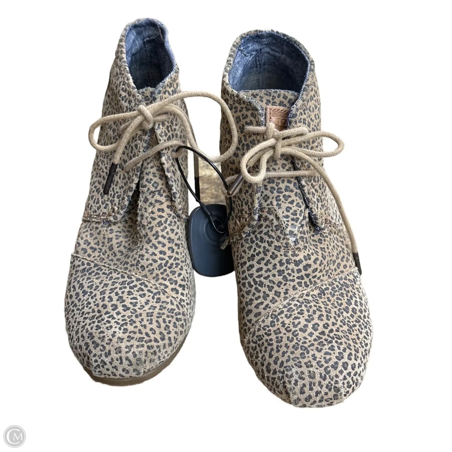 Boots Ankle Heels By Toms In Animal Print, Size: 8.5