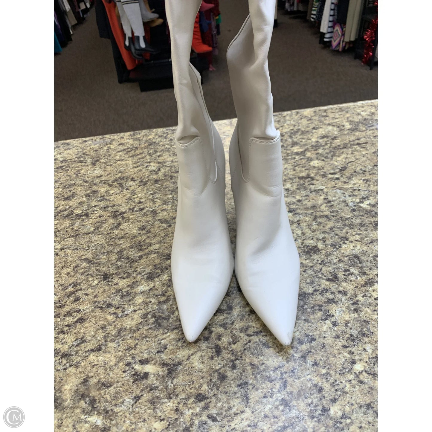 Boots Over-the-knee Heels By Azalea Wang In White, Size: 9