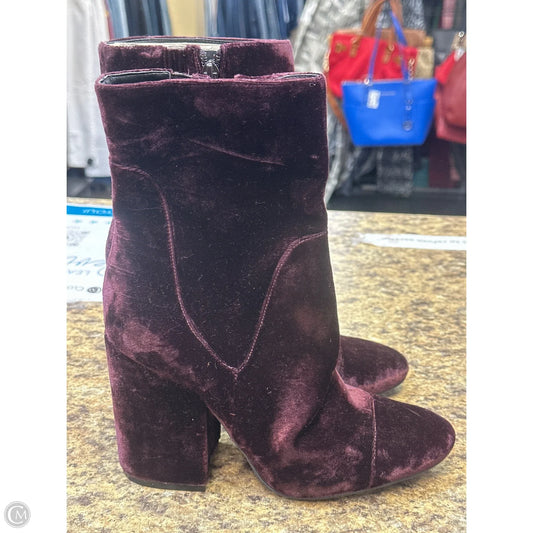 Boots Mid-calf Heels By Cmf In Purple, Size: 8