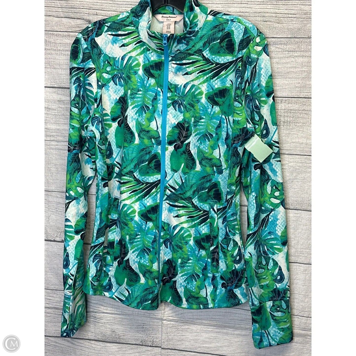 Athletic Jacket By Tommy Bahama In Floral Print, Size: M