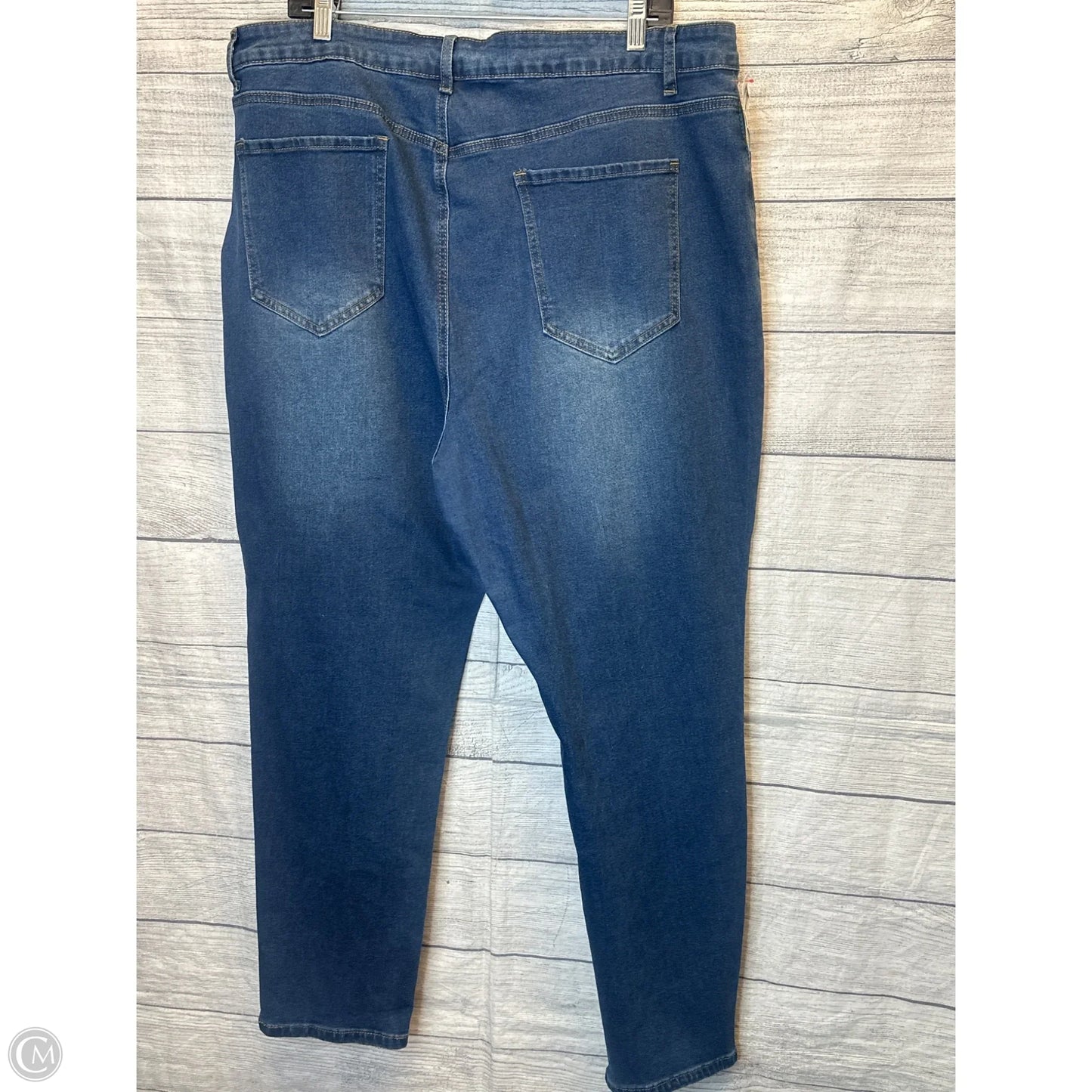 Jeans Straight By Shein In Blue & Pink, Size: 4x