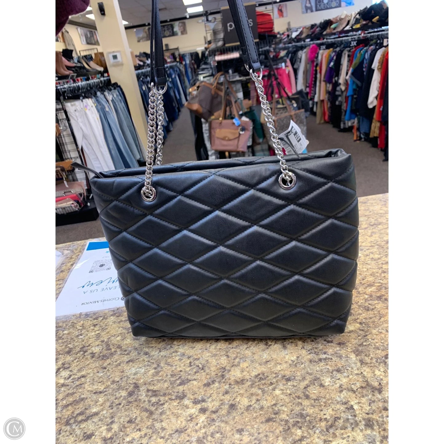 Tote Leather By Nine West, Size: Large