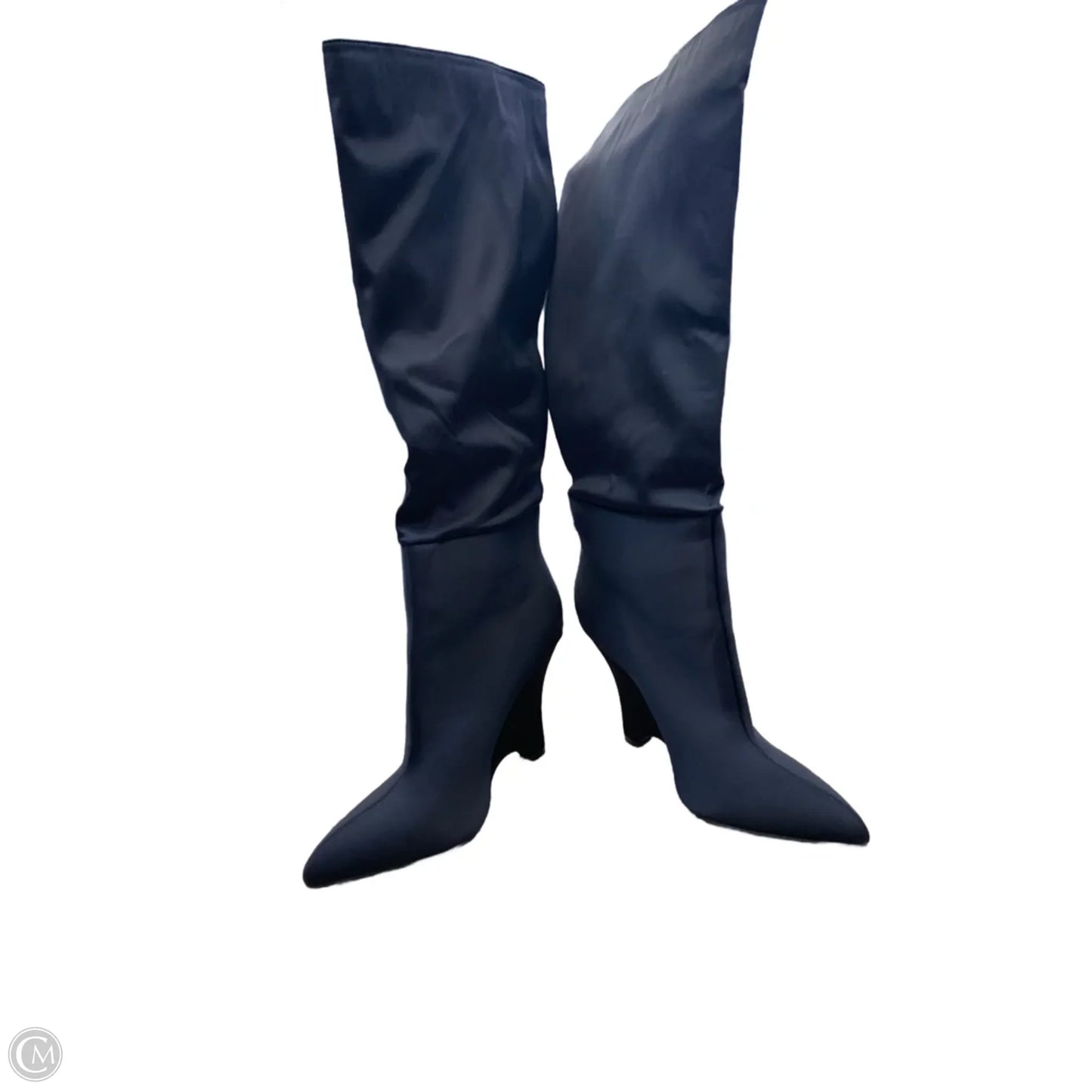 Boots Knee Heels By Clothes Mentor In Black, Size: 7