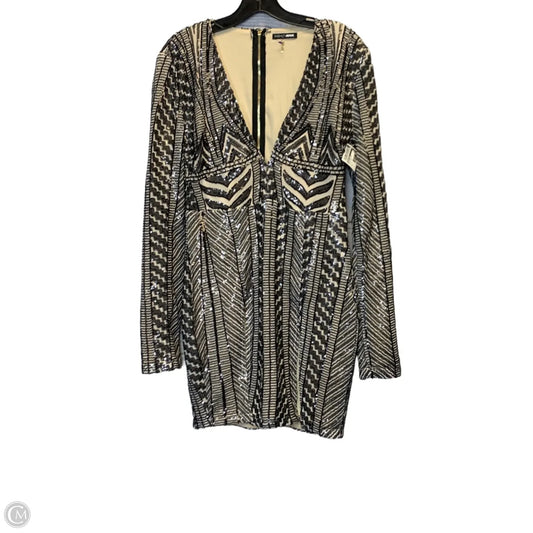 Dress Party Short By Fashion Nova In Black & Cream, Size: L