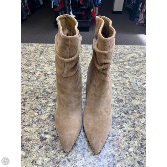 Boots Mid-calf Heels By Marc Fisher In Brown, Size: 7