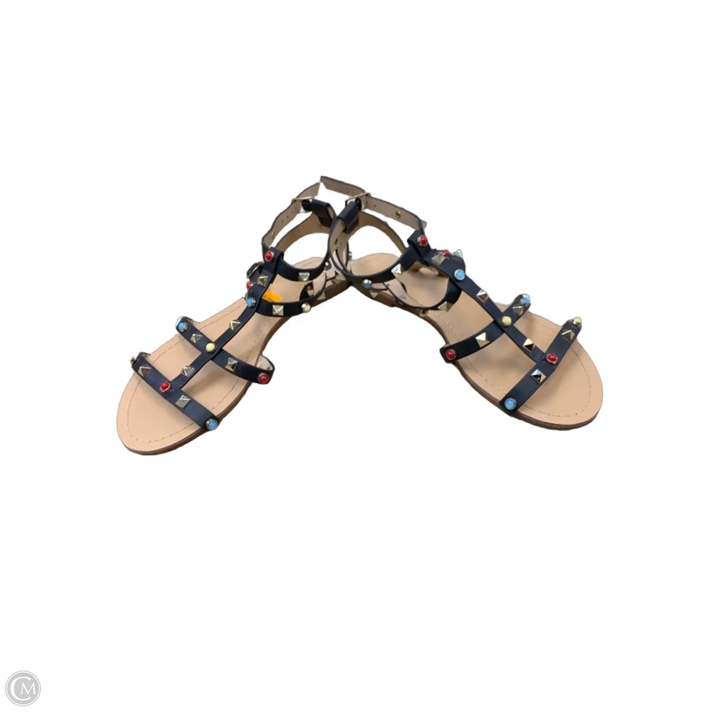 Sandals Flats By Anna In Black, Size: 7