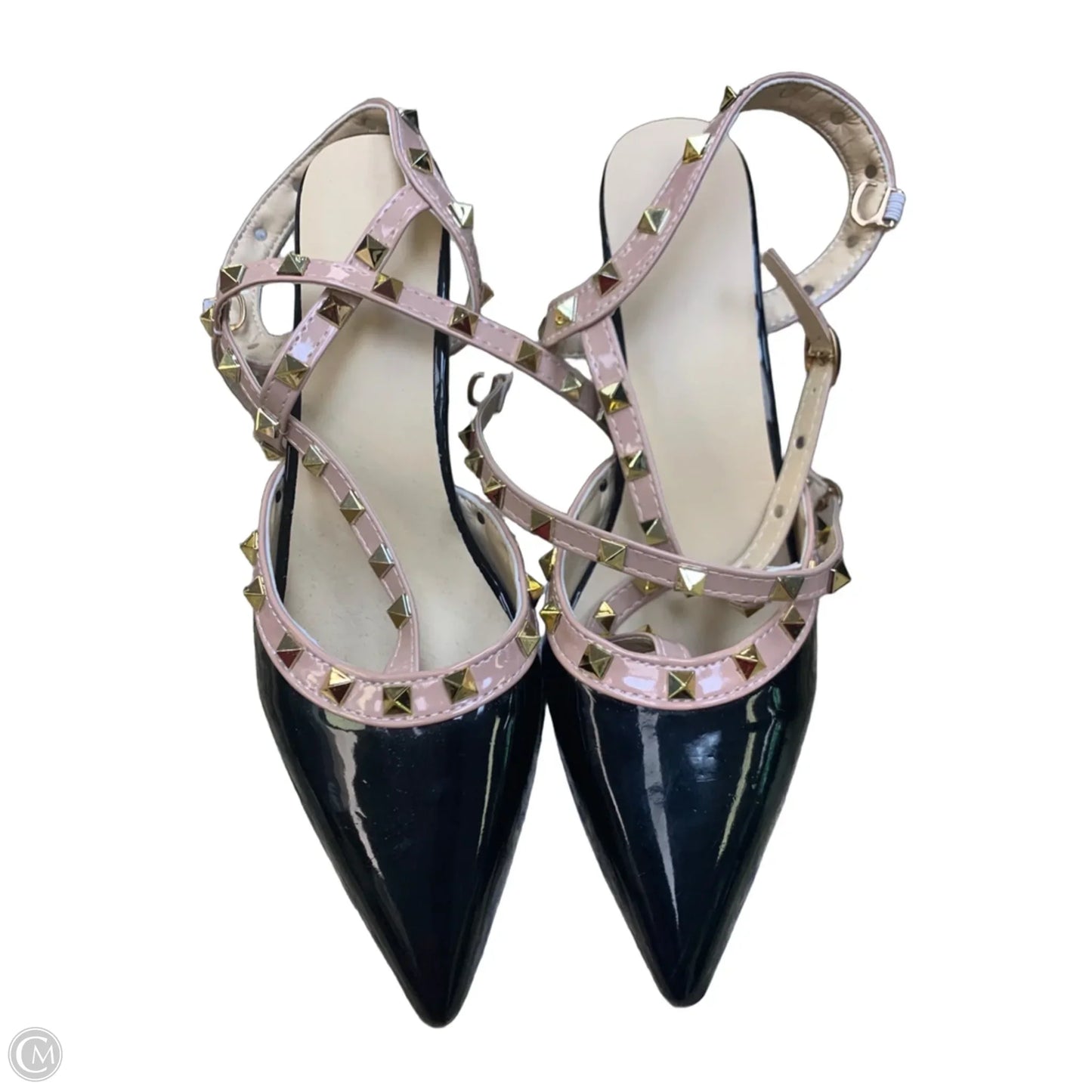 Shoes Heels Kitten By Clothes Mentor In Black & Cream, Size: 11
