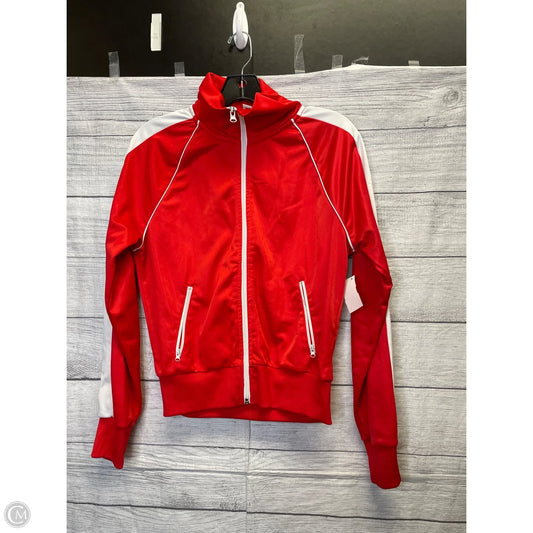 Jacket Windbreaker By Forever 21 In Red, Size: 14