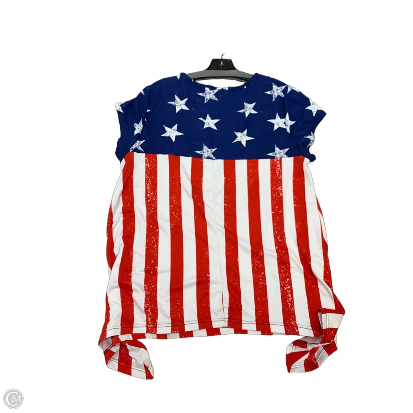 Top Short Sleeve By Rouge In Blue & Red & White, Size: 3x