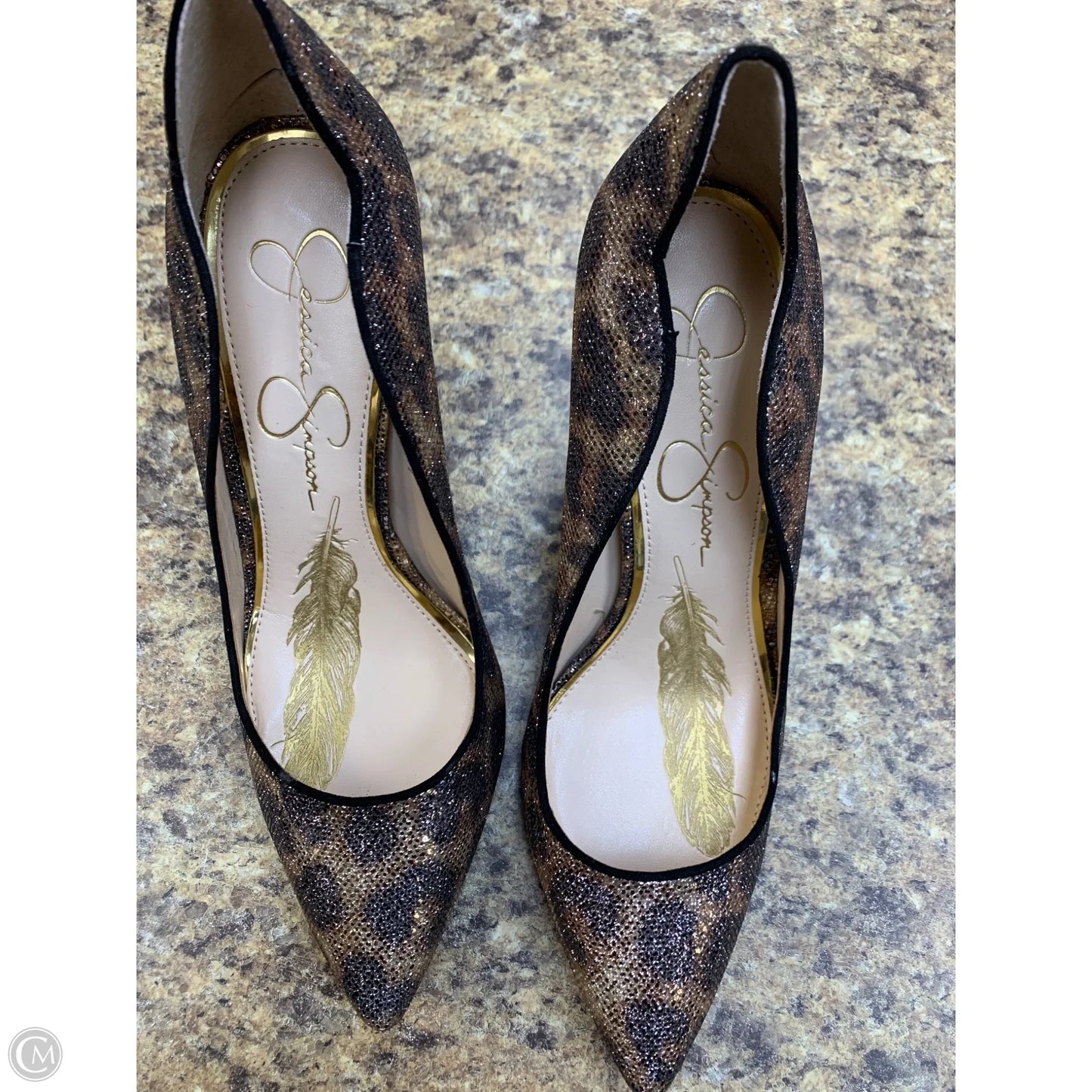 Shoes Heels Stiletto By Jessica Simpson In Animal Print, Size: 8