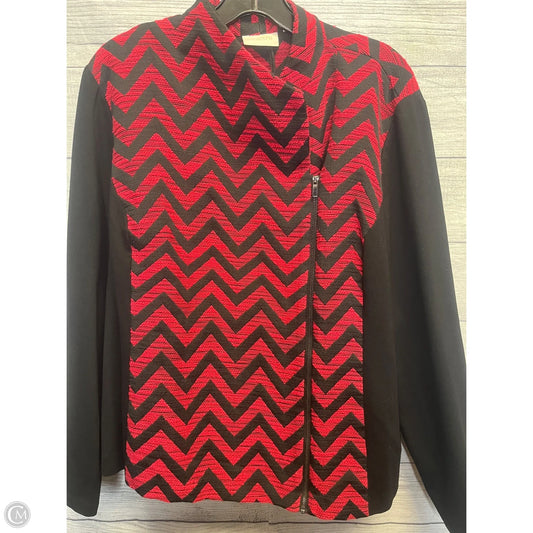 Jacket Other By Chicos In Black & Red, Size: 3x