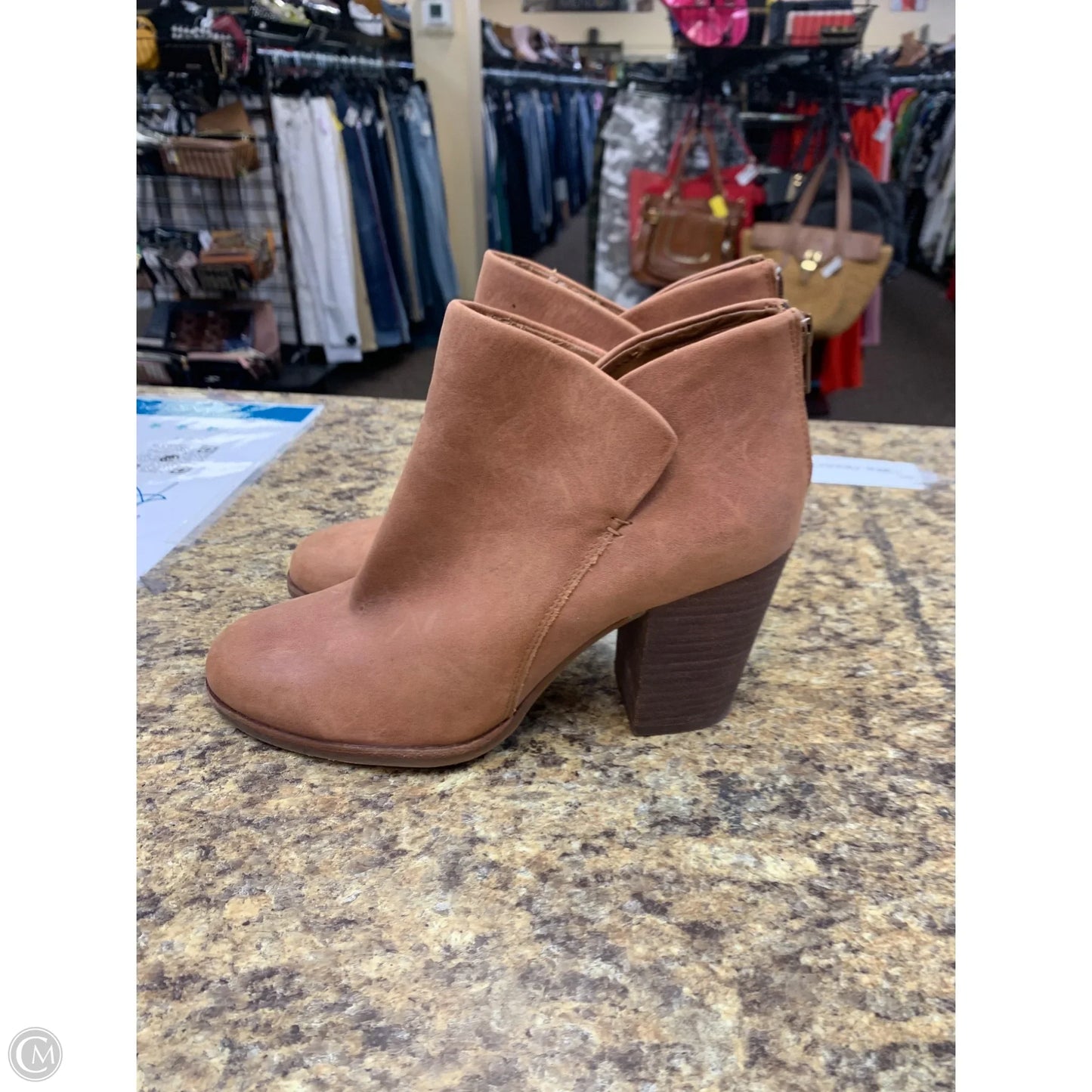 Boots Ankle Heels By Gianni Bini In Brown, Size: 8