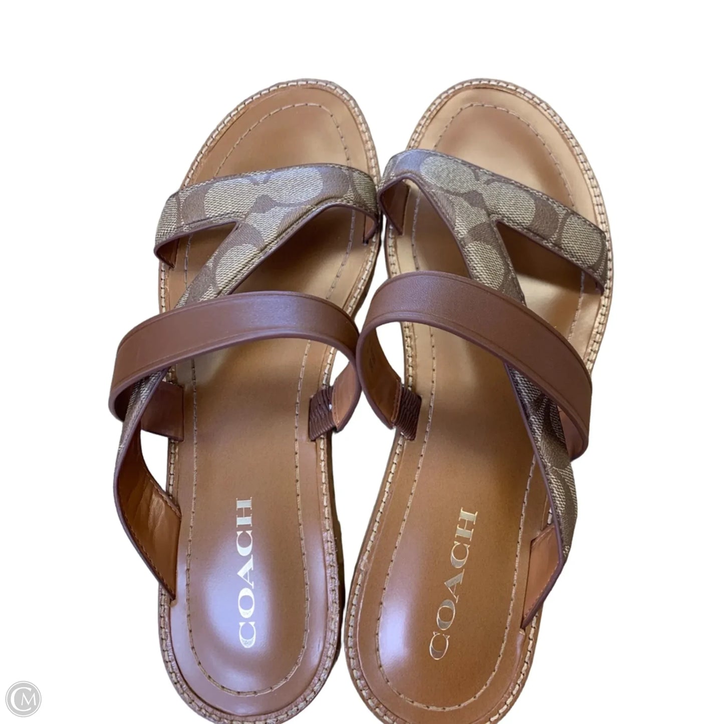 Sandals Designer By Coach In Brown, Size: 10