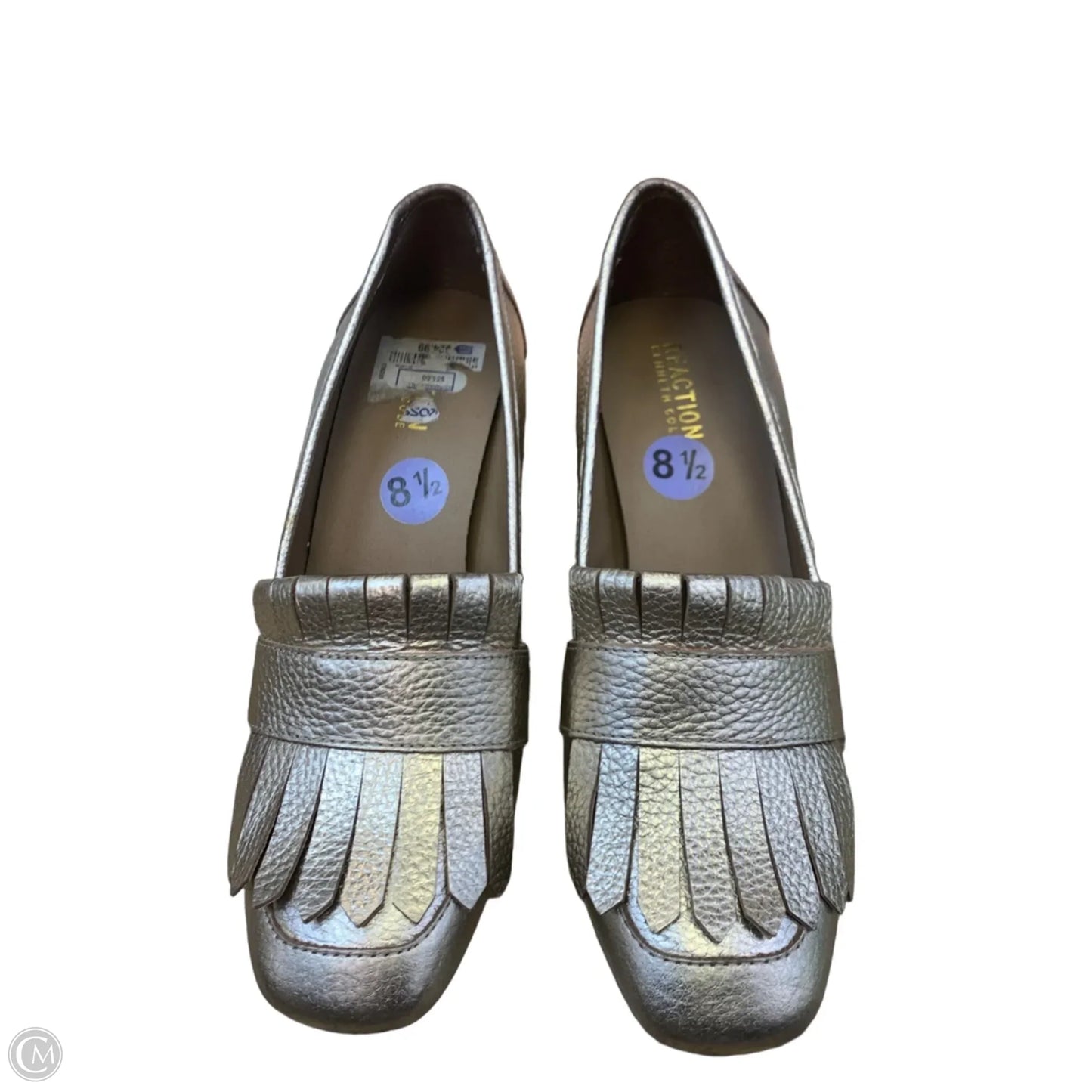 Shoes Heels Block By Clothes Mentor In Gold, Size: 8.5