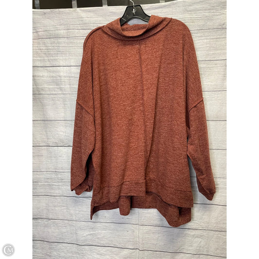 Top Long Sleeve By Zenana Outfitters In Red, Size: 2x