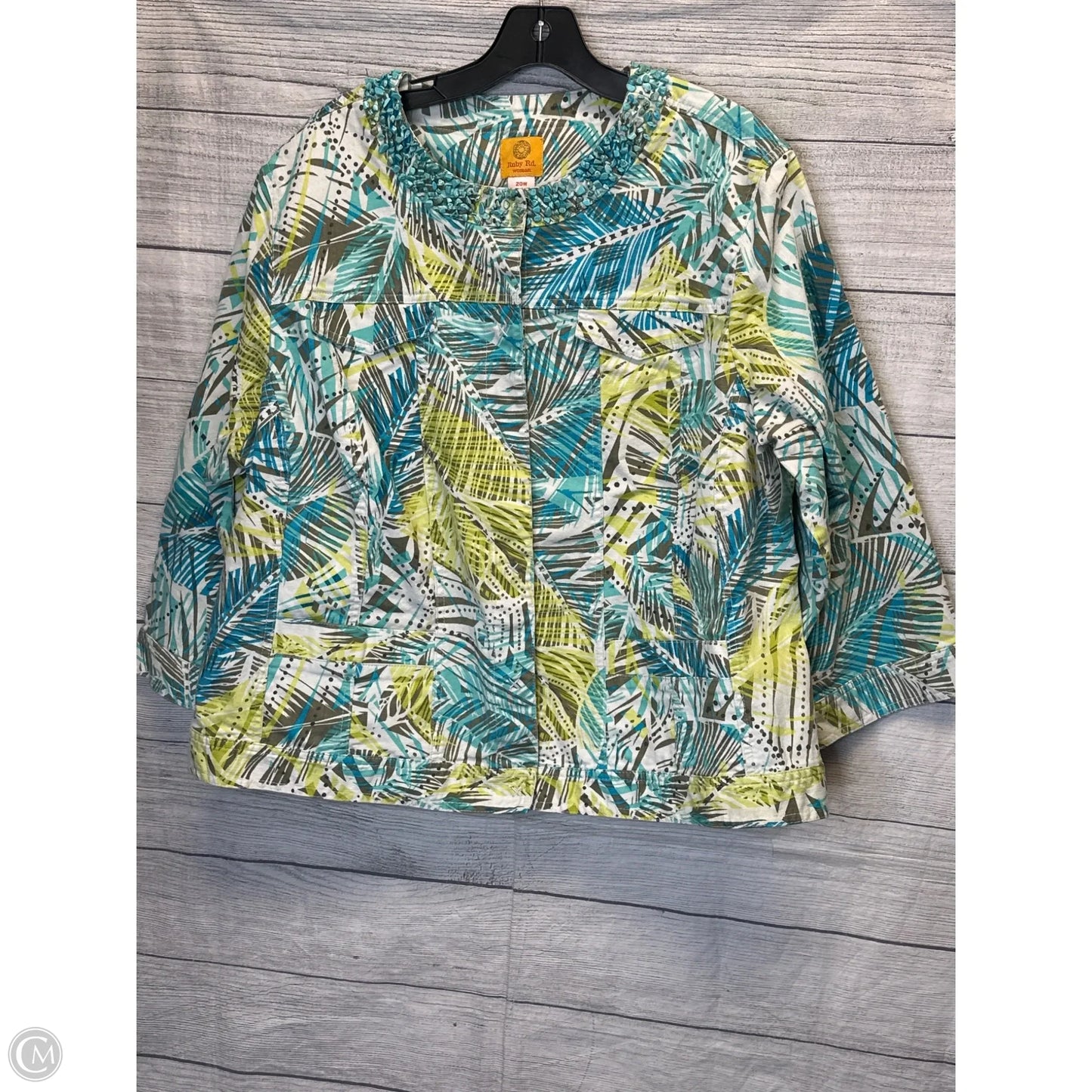 Jacket Denim By Ruby Rd In Multi-colored, Size: 20