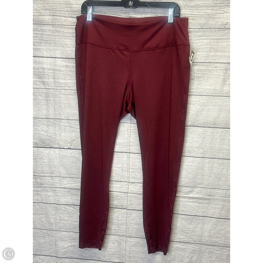Athletic Pants By Zelos In Maroon, Size: 1x