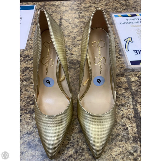 Shoes Heels Stiletto By Jessica Simpson In Gold, Size: 9