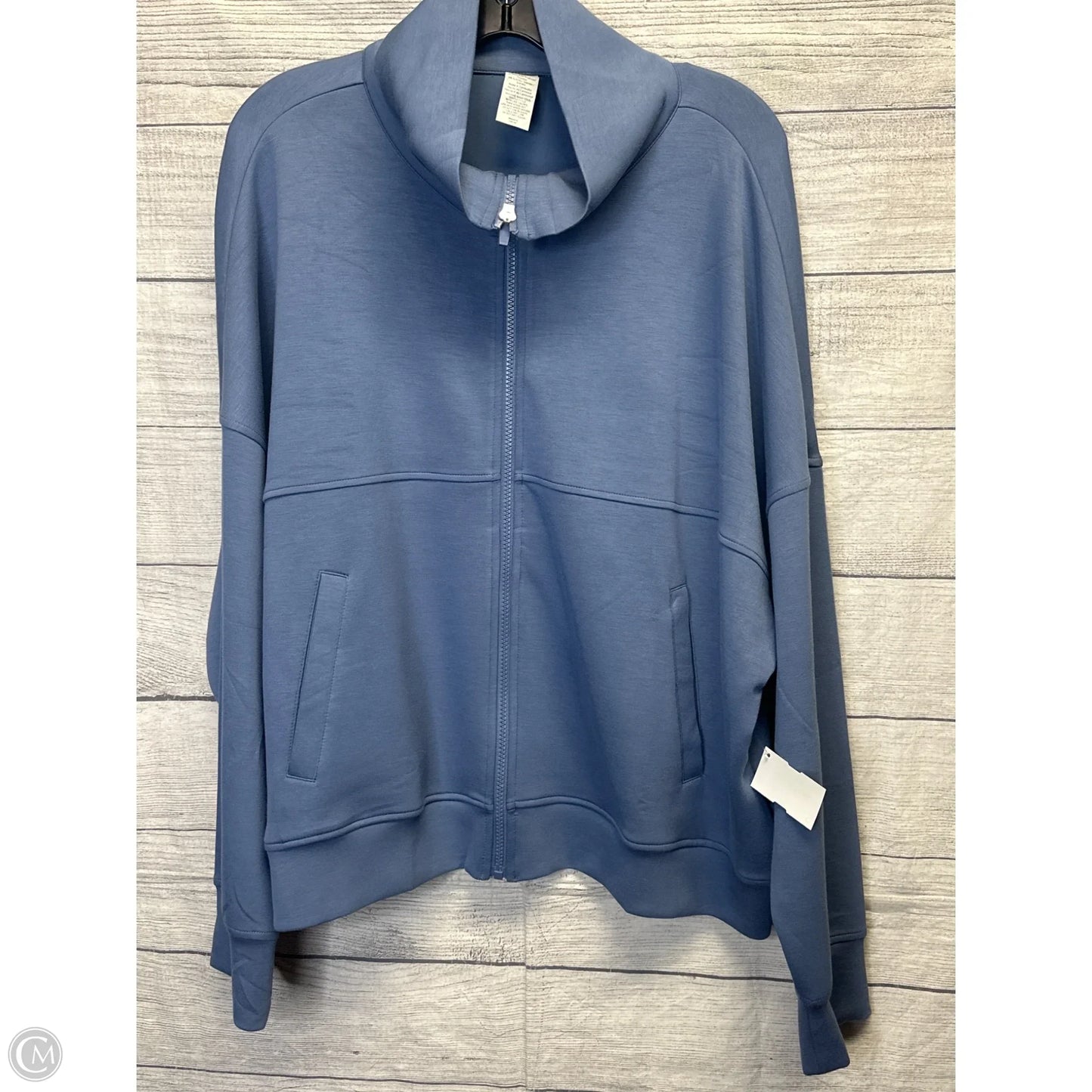 Athletic Jacket By Rbx In Blue, Size: 2x