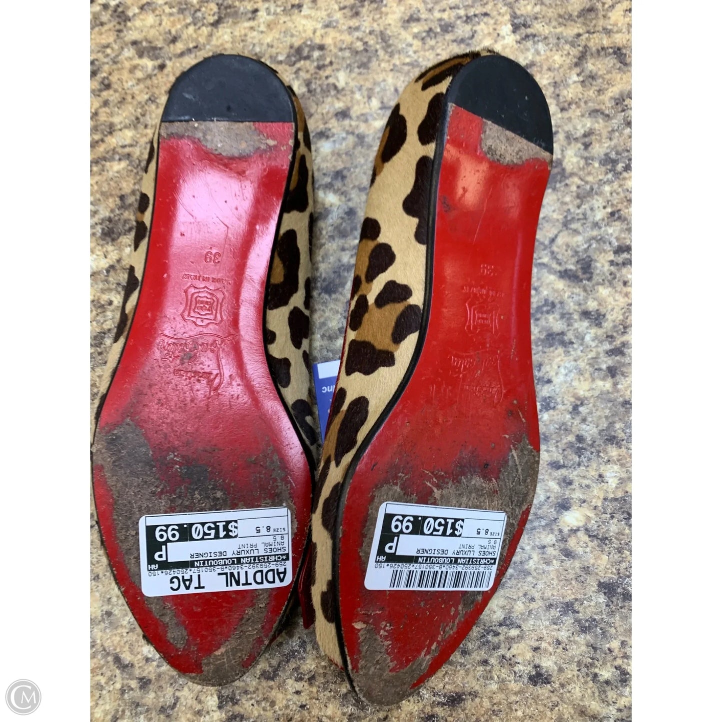 Shoes Luxury Designer By Christian Louboutin In Animal Print, Size: 8.5