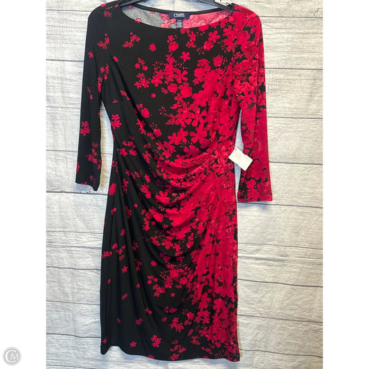 Dress Casual Midi By Chaps In Black & Pink, Size: S