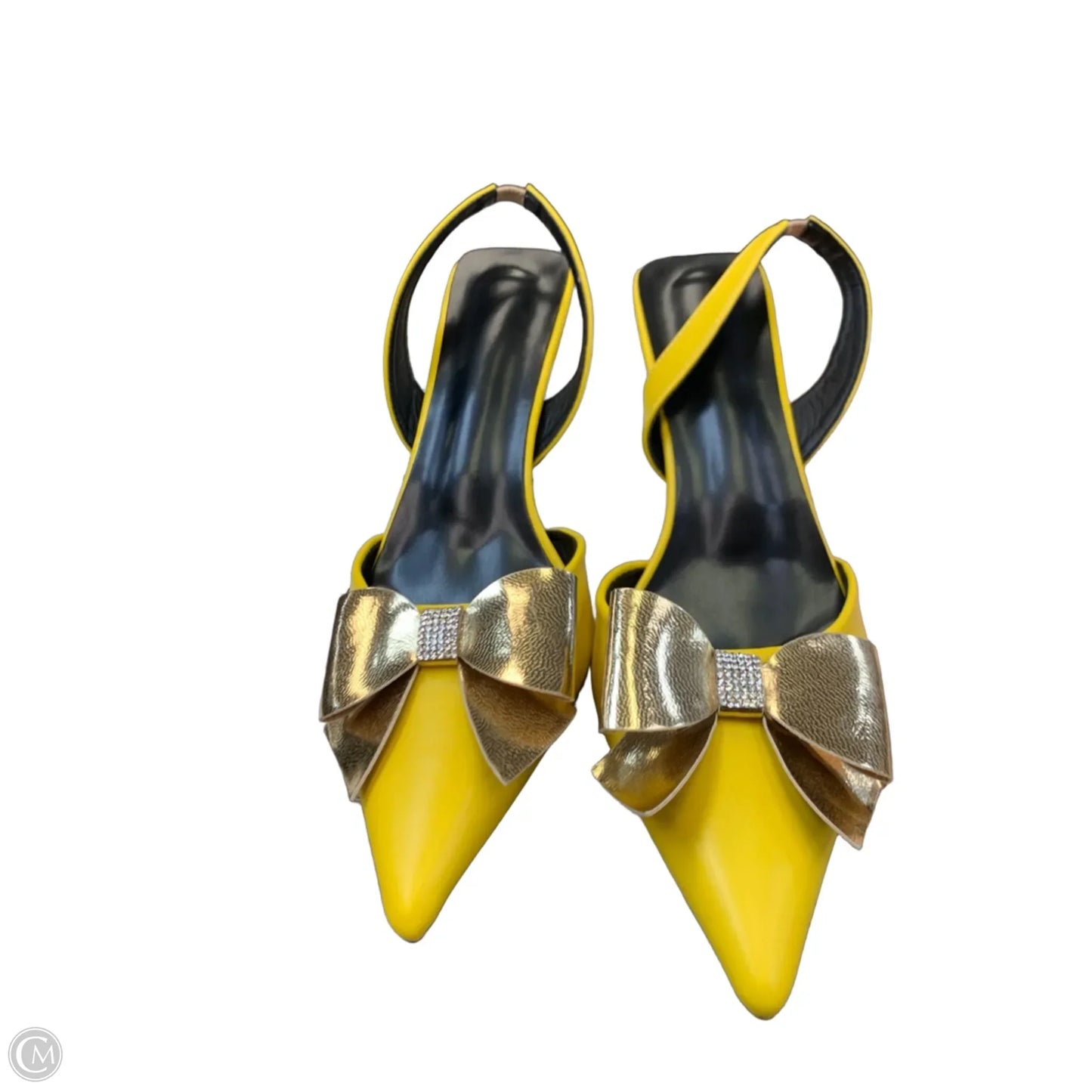 Shoes Heels Kitten By Cmf In Yellow, Size: 12