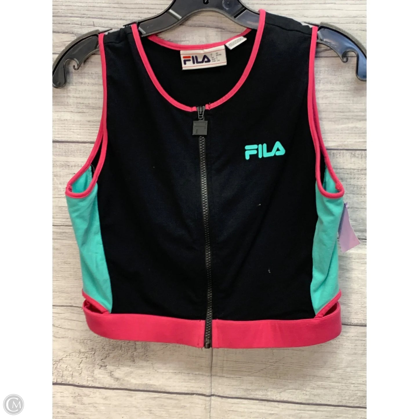 Athletic Tank Top By Fila In Black, Size: L