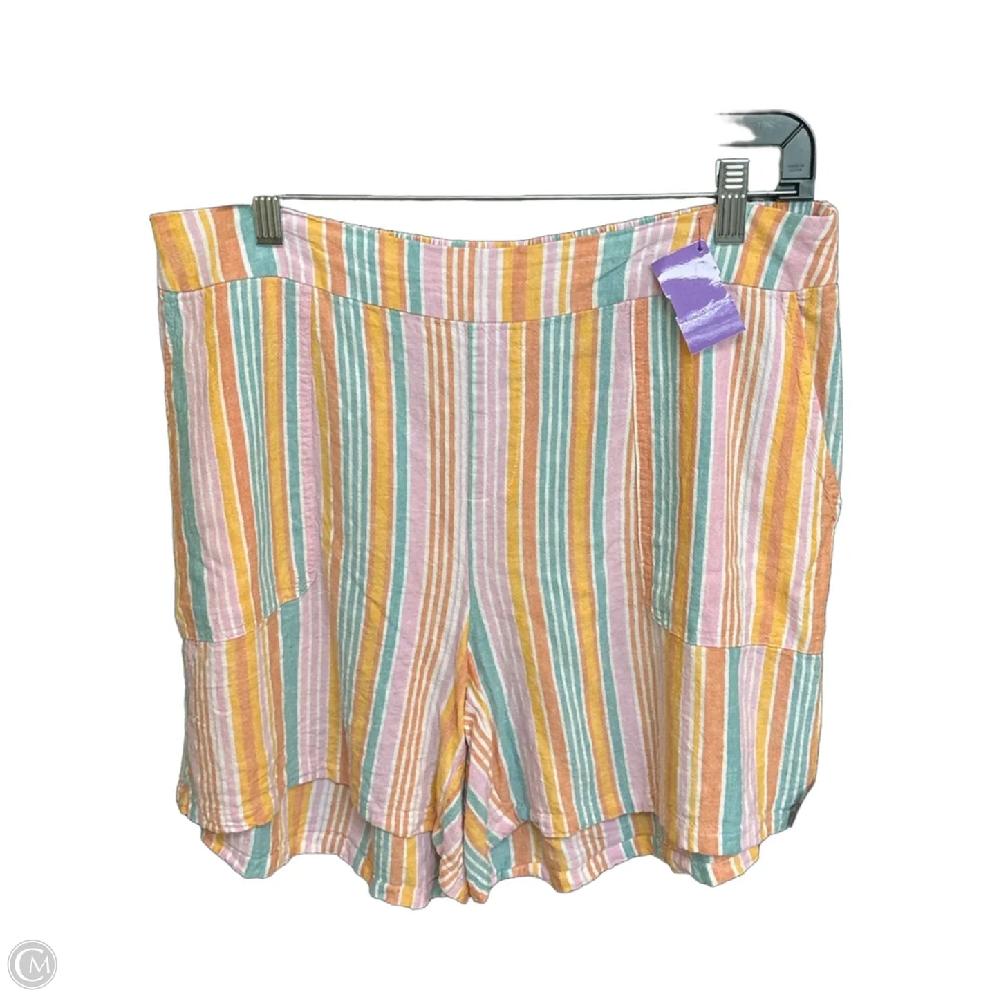 Shorts By Cato In Striped Pattern, Size: 14