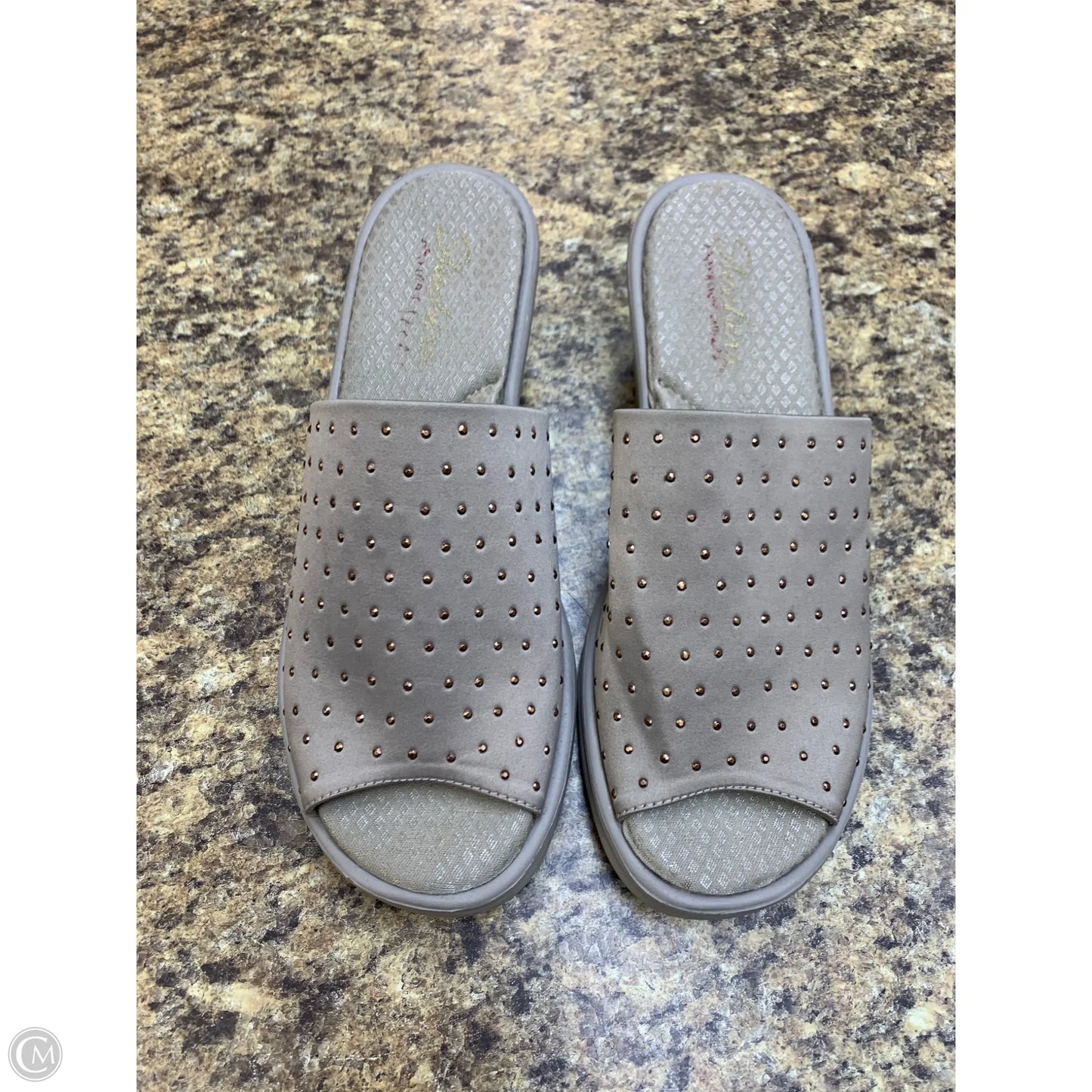 Shoes Heels Wedge By Cmf In Grey, Size: 10