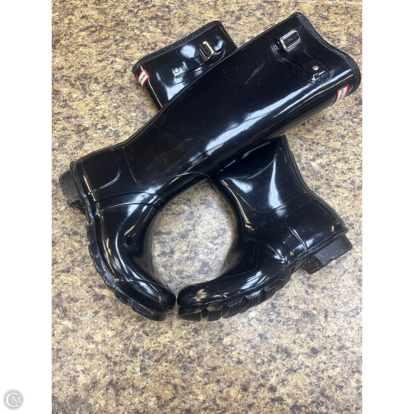 Boots Over-the-knee Flats By Hunter In Black, Size: 8