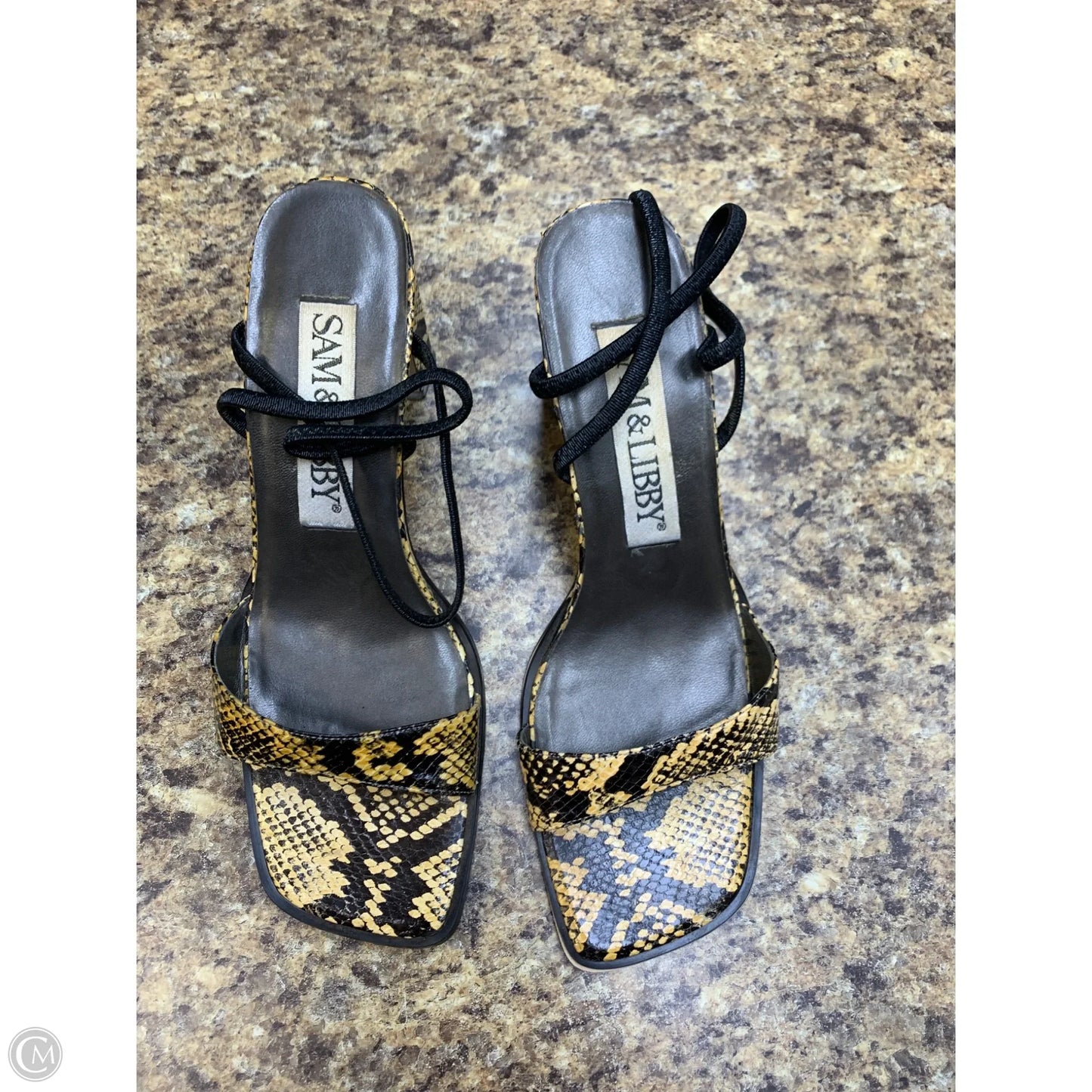 Shoes Heels Block By Sam And Libby In Snakeskin Print, Size: 8.5