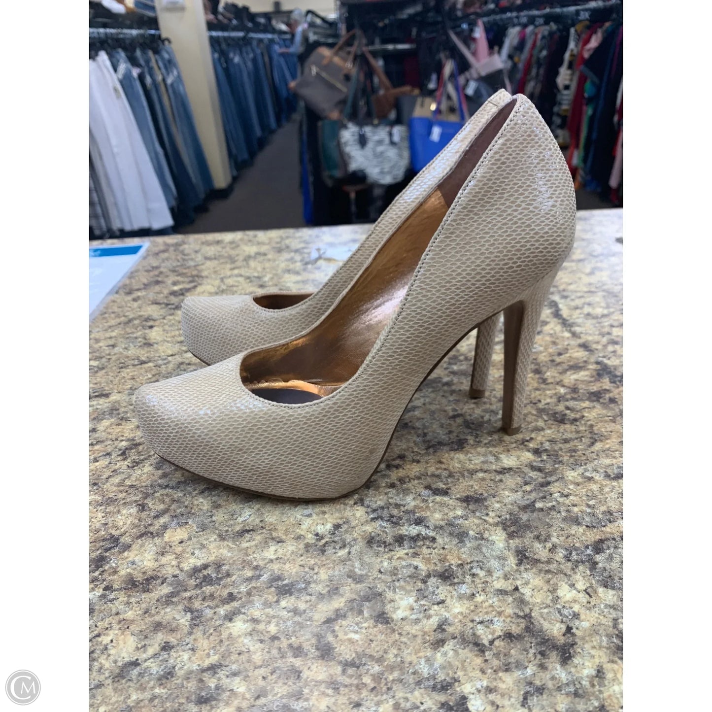 Shoes Heels Stiletto By Bcbgeneration In Beige, Size: 7.5